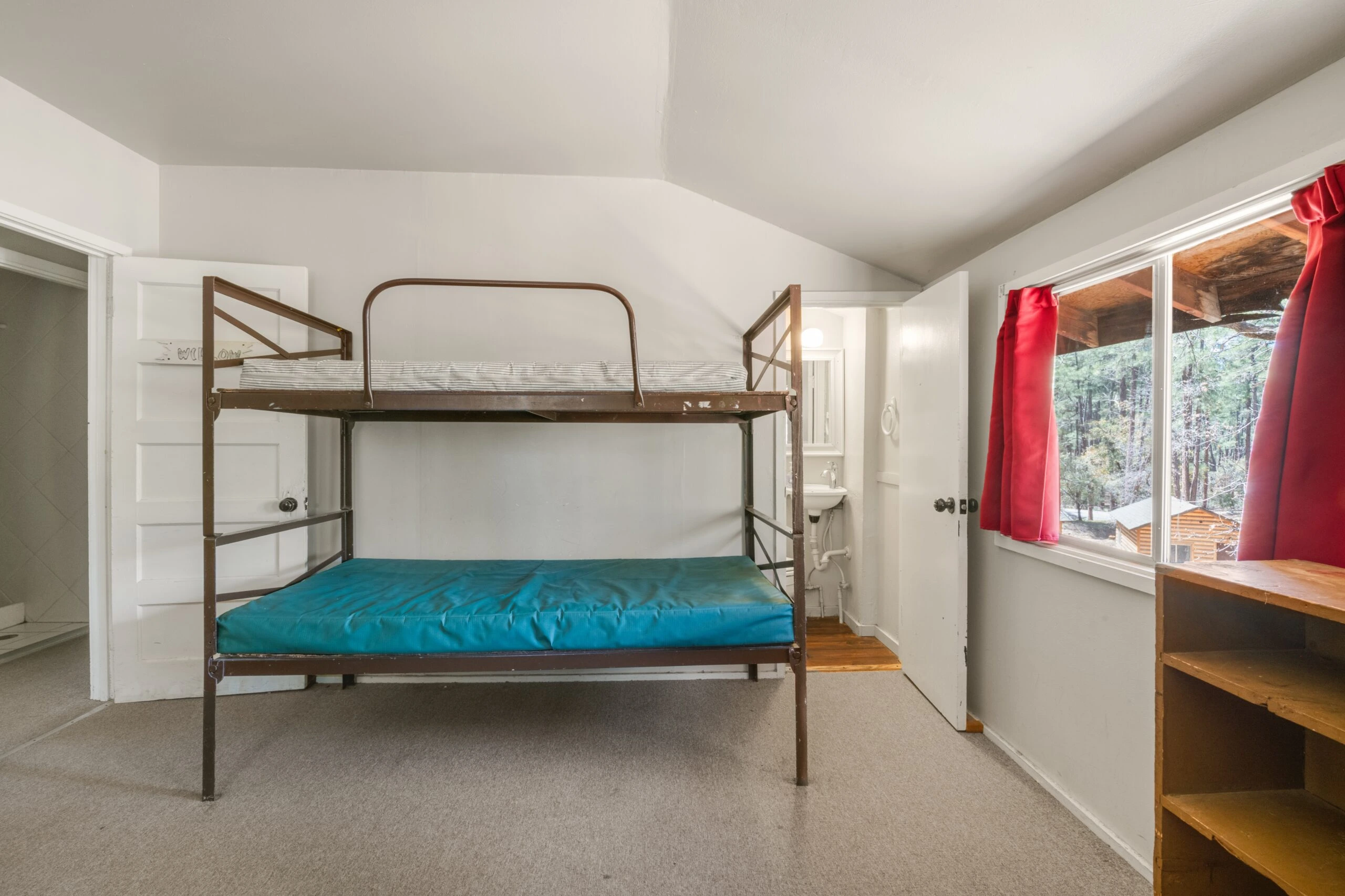 a bunk bed in a room