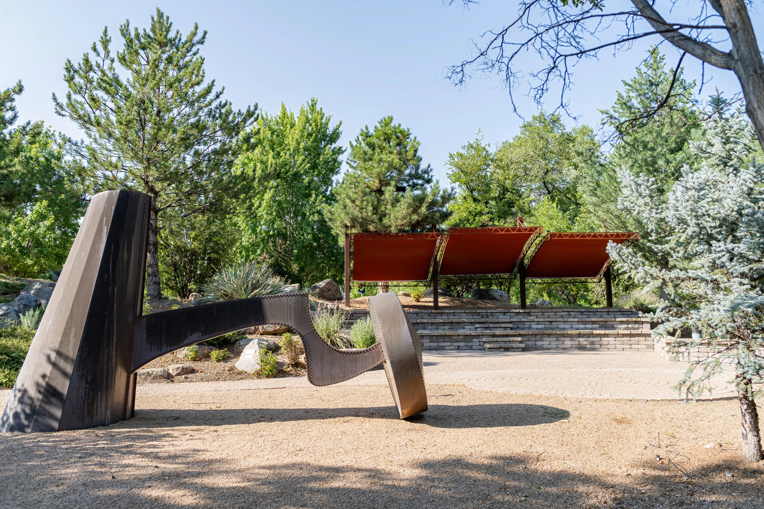 a sculpture in a park
