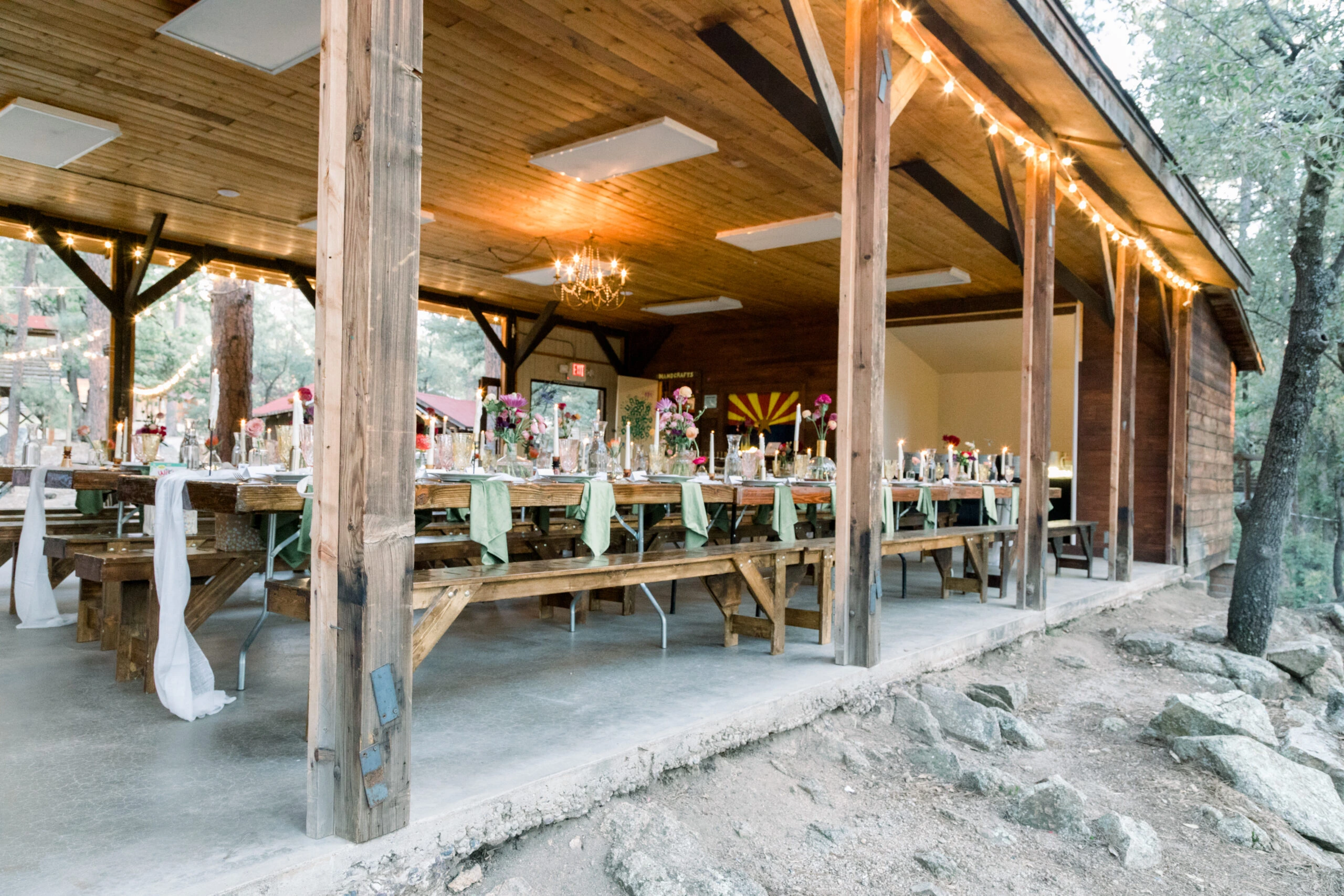 a table set for a party