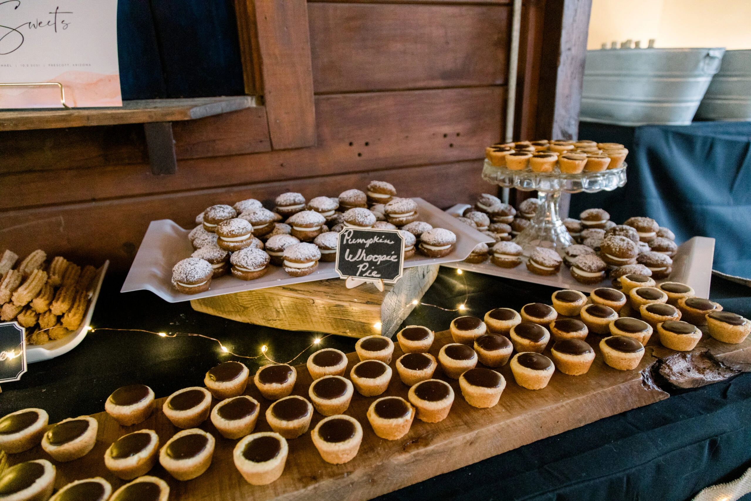 a table with food on it